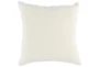 22X22 Ivory Hexagon Belgian Linen Throw Pillow - Back