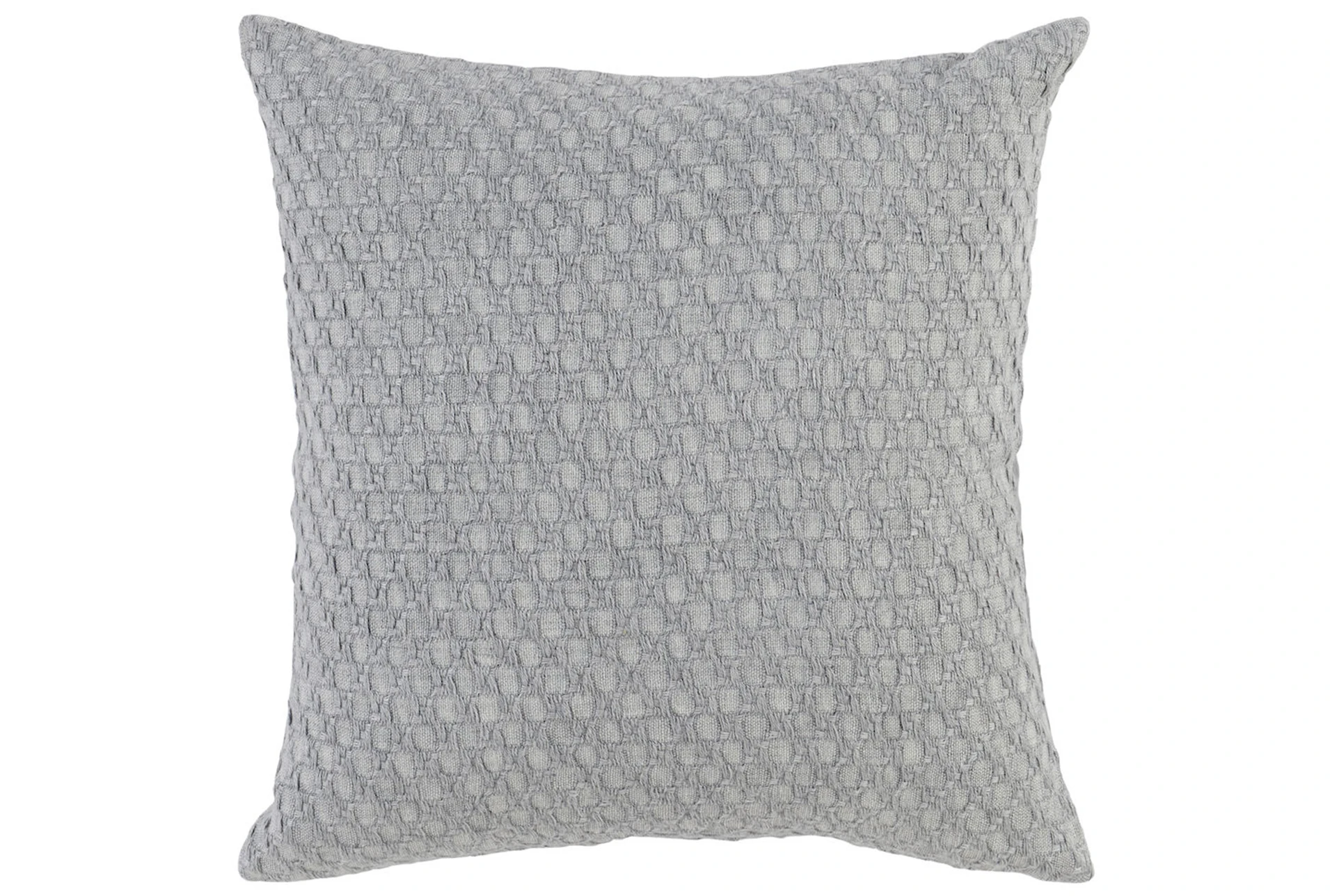 22X22 Grey Hexagon Belgian Linen Throw Pillow | Living Spaces