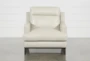Kathleen Cream Leather Chair - Front