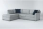 Aspen Tranquil Blue Performance Fabric Foam 108" 2 Piece Modular Memory Foam Full Sleeper Sofa Bed Sectional With Left Arm Facing Armless Chaise

 - Signature