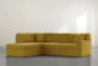 Aspen Yellow 2 Piece Sleeper Sectional with Left Arm Facing Chaise - Signature