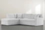 Aspen Light Grey 2 Piece Sleeper Sectional with Left Arm Facing Chaise - Signature