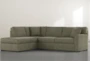 Aspen Olive 2 Piece Sleeper Sectional with Left Arm Facing Chaise - Signature