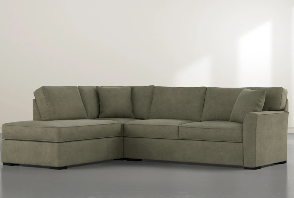 Aspen Olive 2 Piece Sleeper Sectional with Left Arm Facing Chaise
