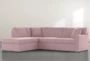 Aspen Pink Foam 2 Piece Sleeper 108" Sectional With Left Arm Facing Armless Chaise - Side