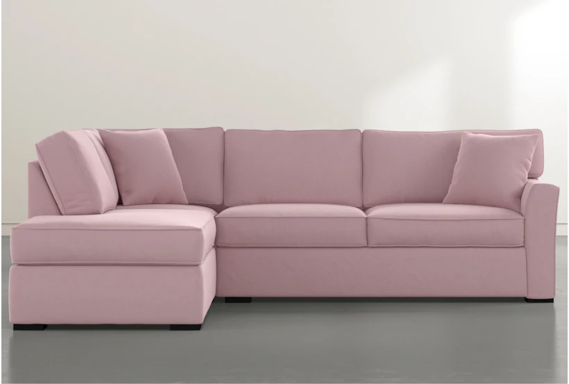 Aspen Pink Foam 2 Piece Sleeper 108" Sectional With Left Arm Facing Armless Chaise - 360