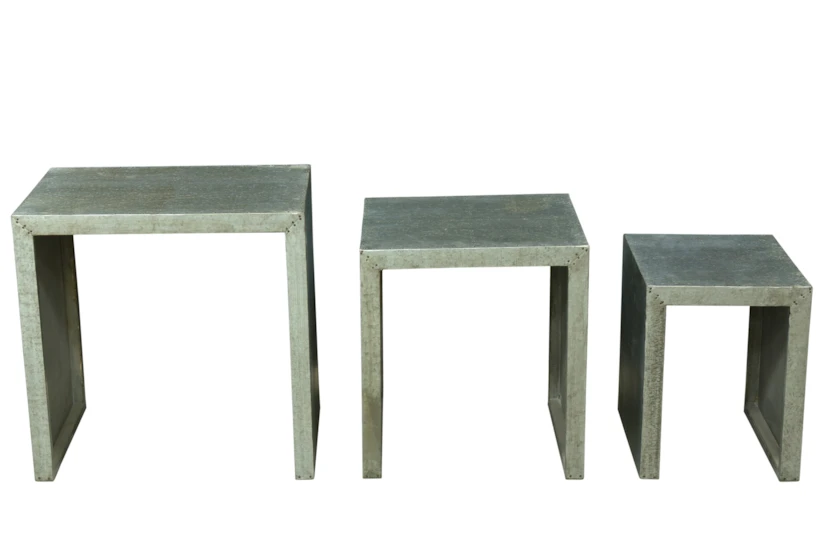 Grey Iron Nesting Tables - 360