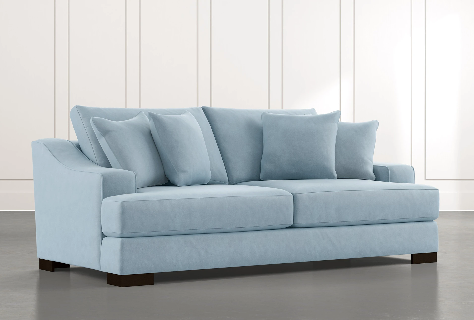 Grey Living Room Light Colored Rug Blue Sofa