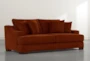 Lodge 96" Orange Velvet Sofa - Front
