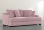 Lodge Velvet Pink 96" Sofa - Side