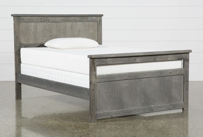 Summit Grey Full Wood Panel Bed - 360