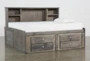 Summit Grey Full Wood Bookcased Platform Daybed With 2-Drawer Captains Trundle - Signature