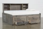 Summit Grey Full Wood Bookcased Platform Daybed With 2-Drawer Captains Trundle - Storage