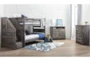 Summit Grey Twin Over Twin Wood Bunk Bed With Stairway Chest - Room