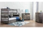 Summit Grey Twin Over Twin Bunk Bed With Trundle With Mattress - Room^