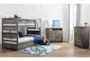 Summit Grey Twin Over Twin Bunk With Trundle/Mattress & Stairway - Room