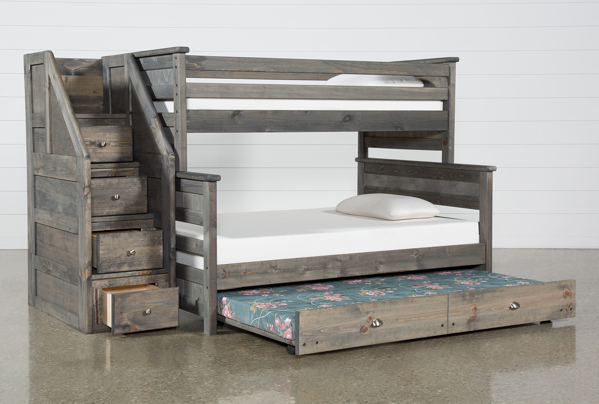 twin over full bunk bed with mattress