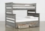 Summit Grey Twin Over Full Wood Bunk Bed With 2-Drawer Underbed Storage - Storage