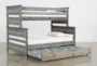 Summit Grey Twin Over Full Bunk With Trundle/Mattress & Stairway - Feature