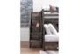 Summit Grey Twin Over Full Bunk Bed With Stairway Chest - Room