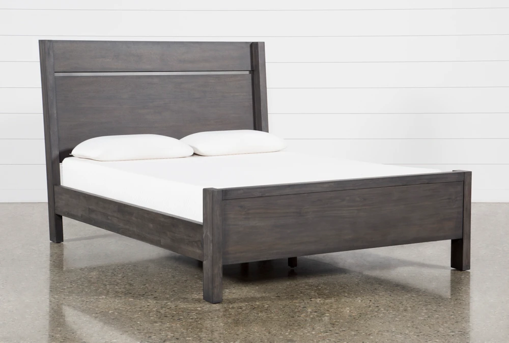 Slater Queen Panel Bed Living Spaces, Charcoal Queen Bed Frame With Storage