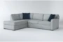 Aspen Tranquil Foam Modular 2 Piece Sleeper 108" Sectional With Right Arm Facing Armless Chaise