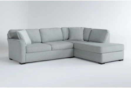 Aspen Tranquil Foam 2 Piece Sleeper 108" Sectional With Right Arm Facing Armless Chaise