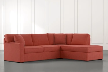 Aspen Red 2 Piece Sleeper Sectional with Right Arm Facing Chaise