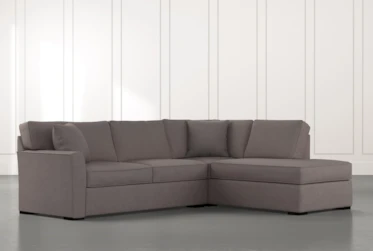 Aspen Dark Grey 2 Piece Sleeper Sectional with Right Arm Facing Chaise