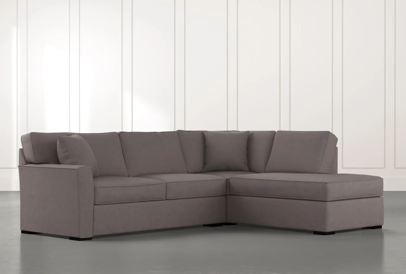 Aspen Dark Grey 2 Piece Sectional with Right Arm Facing Chaise - 360
