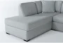 Aspen Tranquil Blue Performance Fabric Foam 108" 2 Piece Modular L-Shaped Sectional With Left Arm Facing Armless Chaise

 - Detail