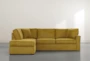 Aspen Yellow 2 Piece Sectional with Left Arm Facing Chaise - Front