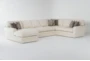 Prestige Down Chenille 3 Piece 159" Sectional With Left Arm Facing Chaise - Signature