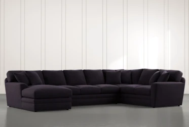 Prestige Down Black 3 Piece Sectional With Left Arm Facing Chaise