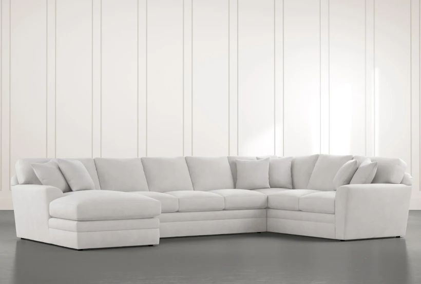Prestige Down Light Grey 3 Piece Sectional With Left Arm Facing Chaise - 360