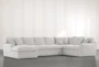 Prestige Down Light Grey 3 Piece Sectional With Left Arm Facing Chaise - Signature
