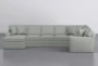 Prestige Down Mint 3 Piece 159" Sectional With Left Arm Facing Chaise - Signature