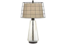 Table Lamp-Clear Grid 