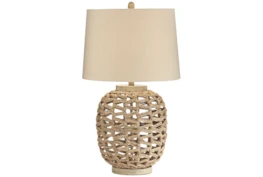 Table Lamp-White Woven