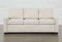 Mackenzie Pearl White 80" Queen Plus Foam Sleeper Sofa Bed - Front