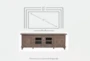 Jaxon Grey 3 Piece Entertainment Center With 76 Inch Plasma Console With Glass Doors - Dimensions Diagram