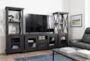 Jaxon 3 Piece Entertainment Center With 68 Inch TV Stand With Glass Doors - Room