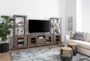 Jaxon Grey 3 Piece Entertainment Center With 68" Industrial TV Stand With Glass Doors - Room