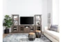 Jaxon Grey 3 Piece Entertainment Center With 68" Industrial TV Stand With Glass Doors - Room