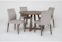 Lakeland 48" Round Kitchen Dining With Side Chair Set For 4 - Side