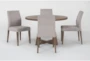 Lakeland 48" Round Kitchen Dining With Side Chair Set For 4 - Signature