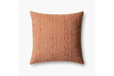Outdoor Accent Pillow-Orange/Ivory Geo 22X22