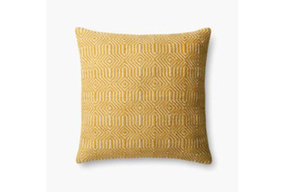 Outdoor Accent Pillow-Yellow Ivory Geo 22X22