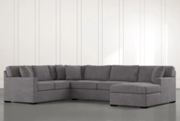 Alder Foam 3 Piece 136" Sectional With Right Arm Facing Chaise