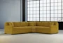 Elm II Yellow 3 Piece 127" Sectional with Left Arm Facing Loveseat - AI Room